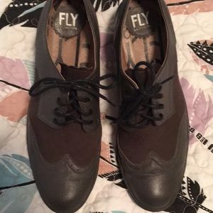 Fly London wingtip shoes size 40